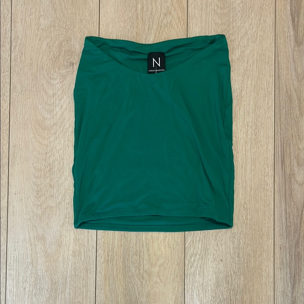 Naked Wardrobe Vibrant Green Bodycon Skirt Size Small NWT